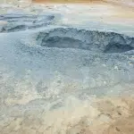 Hverir-02 Hverir Geothermal Area-Boiling blue mud pit